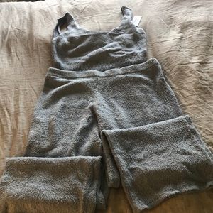 Reformation crop top wide leg lounge set plus 2x 100% organic cotton